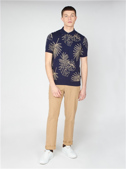 Men S Floral Polo Shirt Marine Ben Sherman