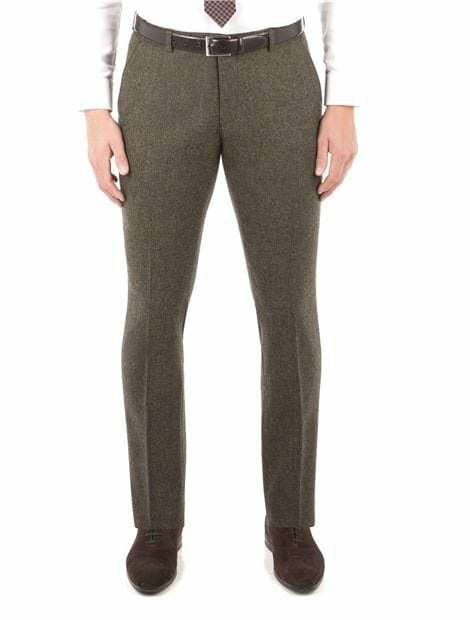 Rifle Green British Tweed Camden Trouser