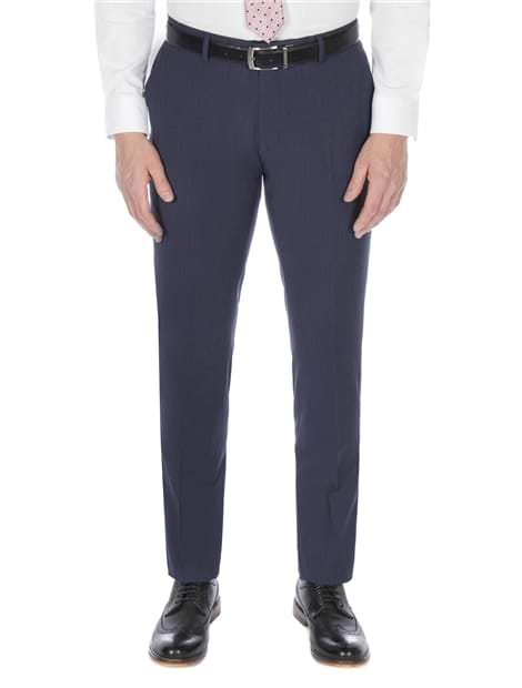 Slate blue puppytooth trouser