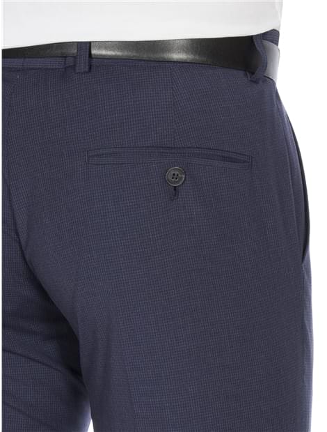 Slate blue puppytooth trouser