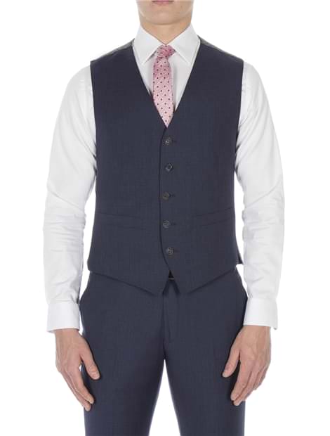 Slate blue puppytooth waistcoat