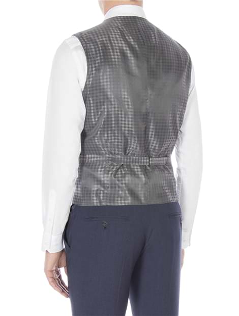 Slate blue puppytooth waistcoat