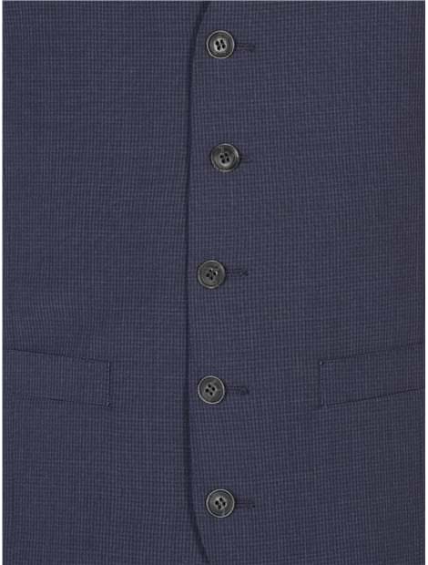 Slate blue puppytooth waistcoat