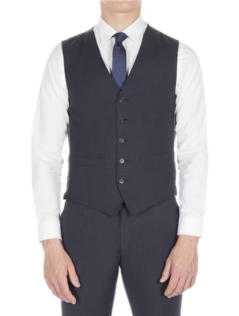 Peacoat broken check waistcoat