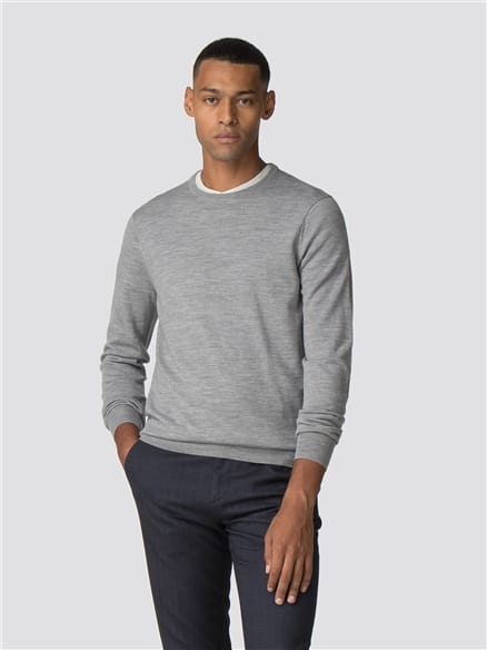 crew neck jumper with shirt