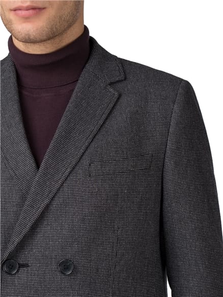Micro Check Double Breasted Jacket