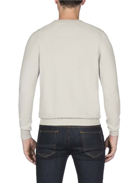 Men's Chevron Grey Crew Neck Jumper | Ben Sherman | Est 1963