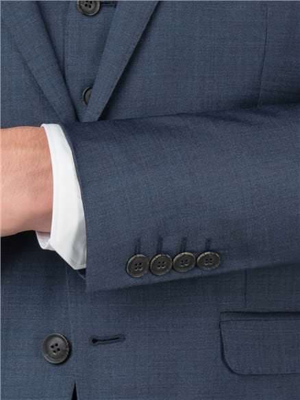 Blue Textured Tonic Camden Fit Jacket