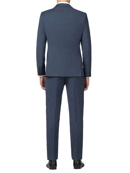 Blue Textured Tonic Camden Fit Jacket