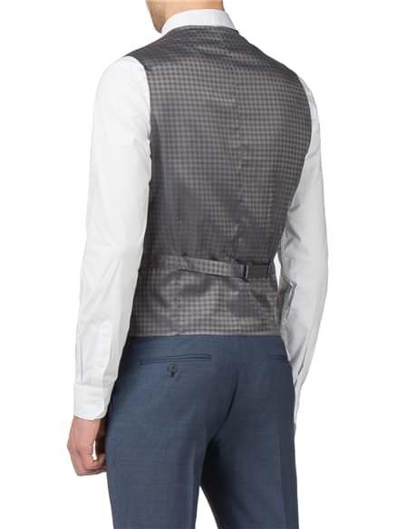 Blue Textured Tonic Camden Fit Jacket