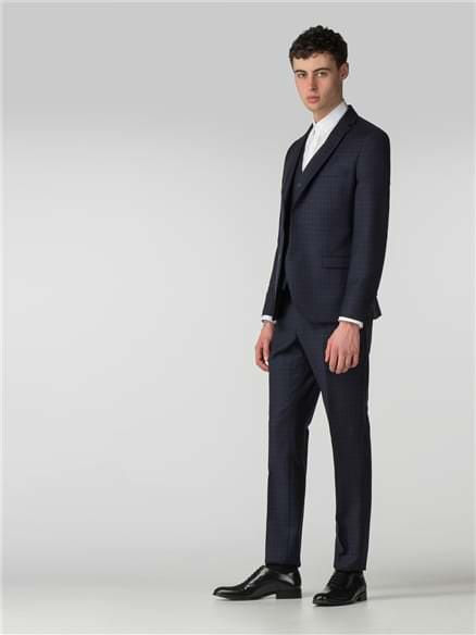 Peacoat Mini Tonal Check Camden Fit Jacket