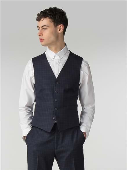 Peacoat Mini Tonal Check Camden Fit Jacket