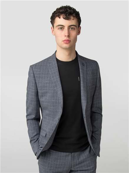 Slate Chambray Check Camden Fit Jacket