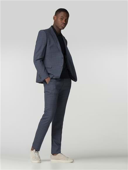 Airforce Blue Jaspe Check Jacket