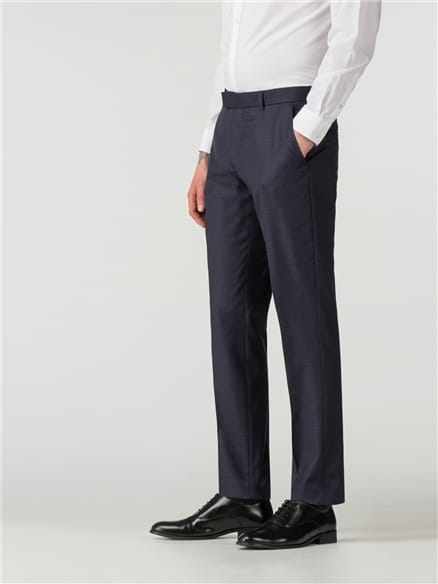 Deep Blue Tonal Texture Camden Fit Jacket