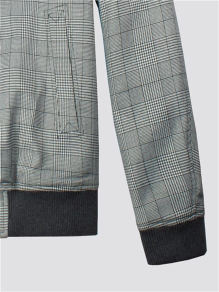 Checked Bomber Jacket