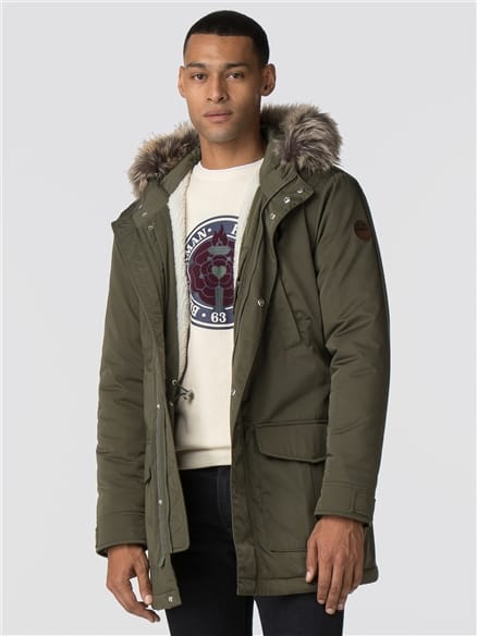 Men's Dark Green Winter Mod Parka | Ben Sherman | Est 1963