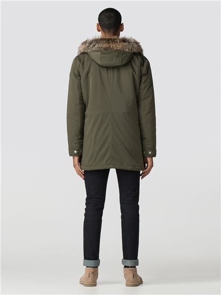 Ben Sherman Parka Stivali da Uomo in Pelle Nera - EUR 41