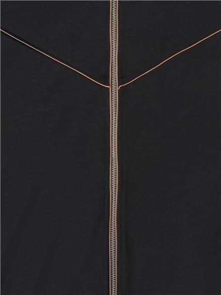 Black Tricot Track Top Jacket