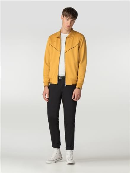 Yellow Tricot Track Top Jacket