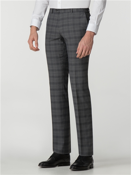 Tailored Fit Grey Check Suit Jacket