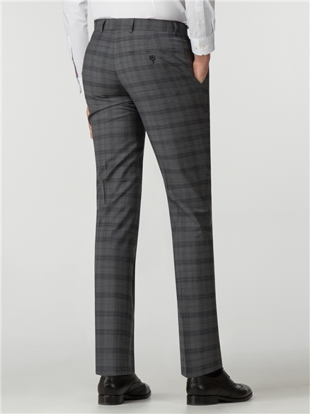 Tailored Fit Grey Check Suit Jacket