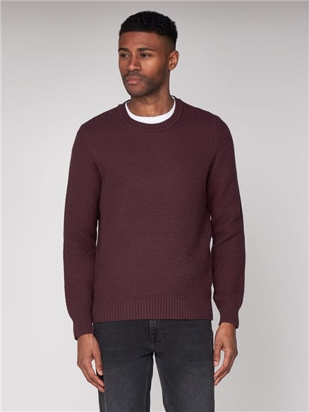 Textured Knitted Crew Neck