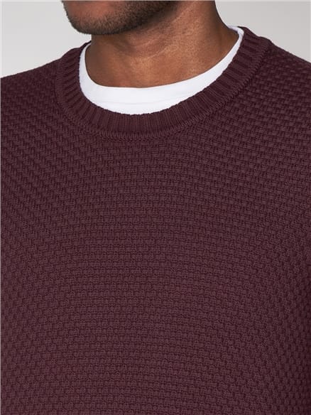 Textured Knitted Crew Neck