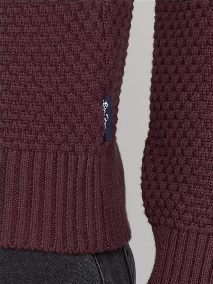 Textured Knitted Crew Neck