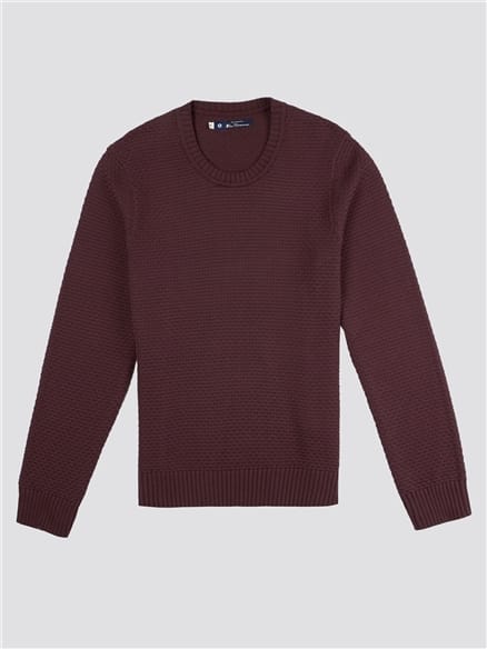Textured Knitted Crew Neck
