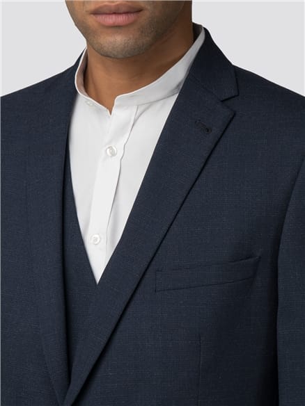 Midnight Navy Broken Effect Stretch Camden Fit Jacket