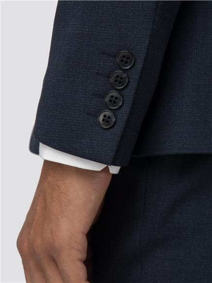 Midnight Navy Broken Effect Stretch Camden Fit Jacket