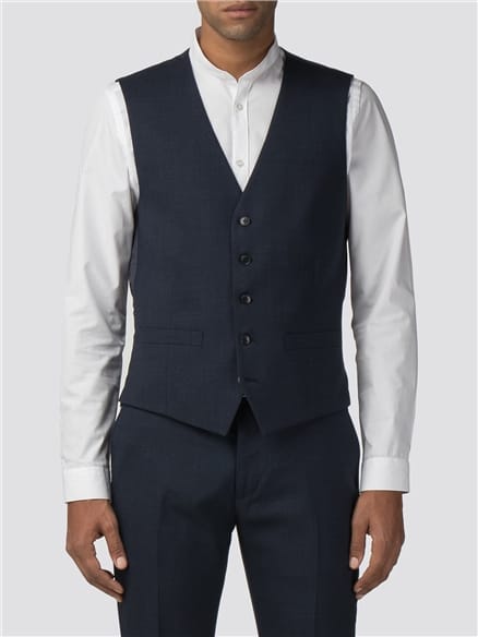 Midnight Navy Broken Effect Stretch Camden Fit Jacket