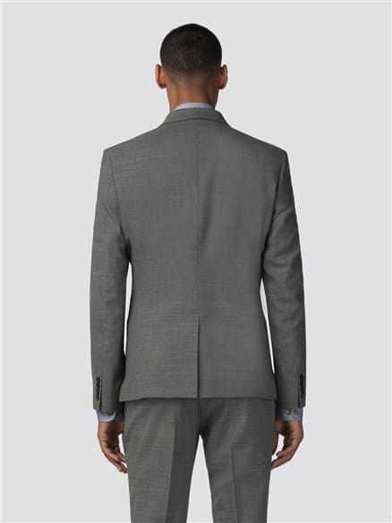 Grey High Twist Texture Stretch Camden Fit Jacket