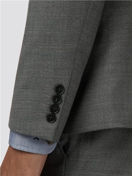 Grey High Twist Texture Stretch Camden Fit Jacket