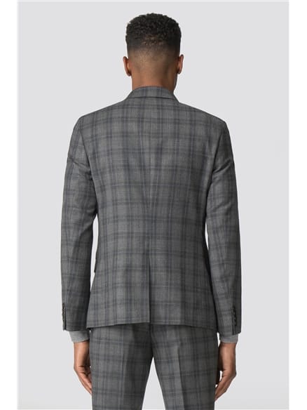 Cool Grey Blue Check Camden Fit Suit Jacket