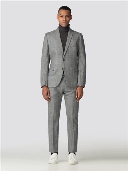 British Grey Prince of Wales Mod Check Camden Fit Jacket