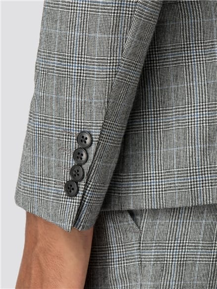 British Grey Prince of Wales Mod Check Camden Fit Jacket
