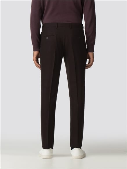 Men's Mulberry Red Tweed Trousers | Ben Sherman | Est 1963