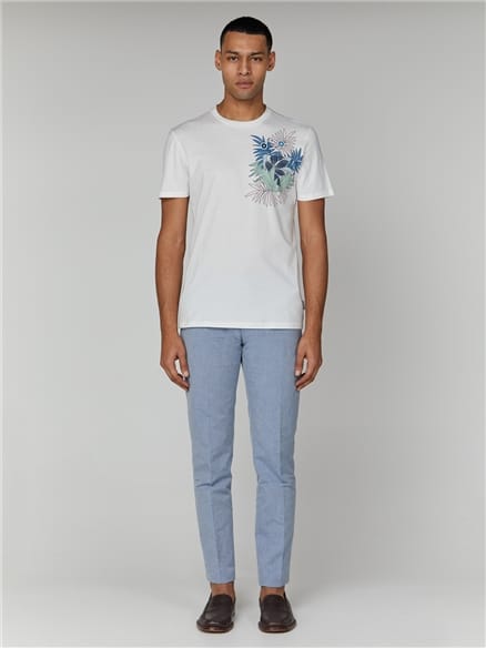 White Tropical Pocket T-Shirt