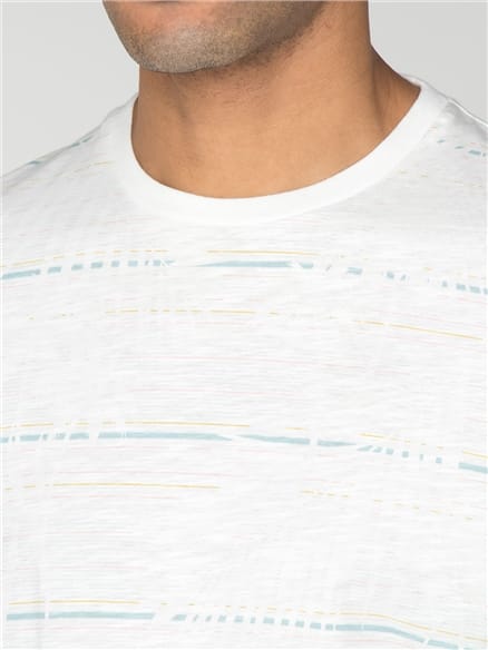 White Palm Stripe T-Shirt