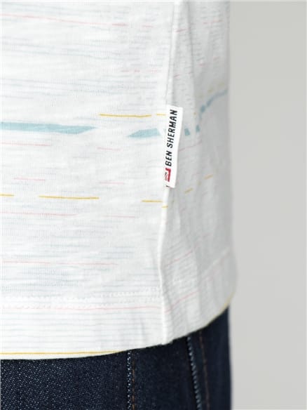 White Palm Stripe T-Shirt