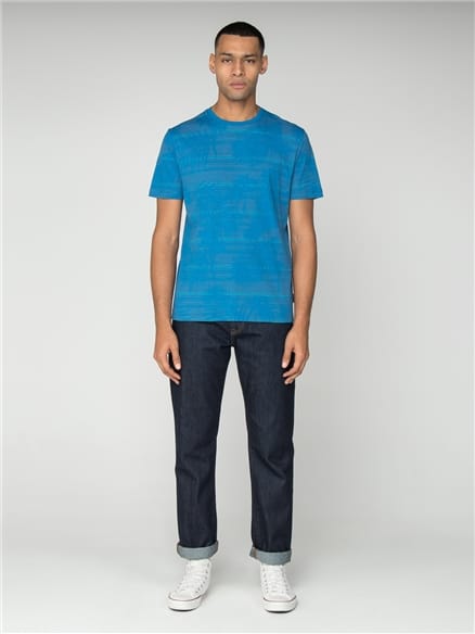 Blue Palm Stripe T-Shirt