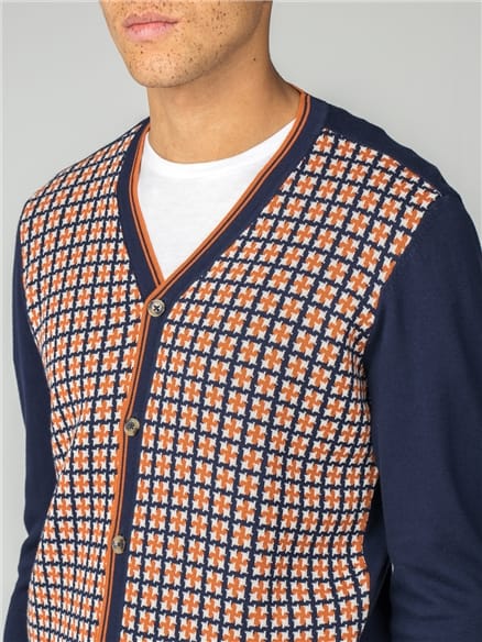 Ivy Style Pattern Front Cardigan