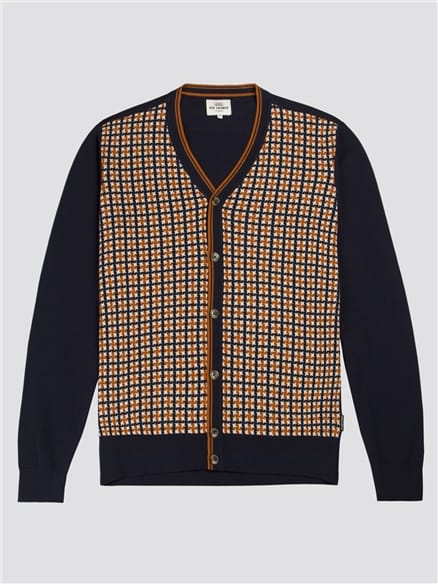 Ivy Style Pattern Front Cardigan