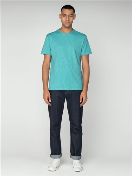 Blue Geo Wave Print T-Shirt