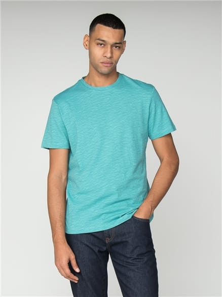 Blue Geo Wave Print T-Shirt