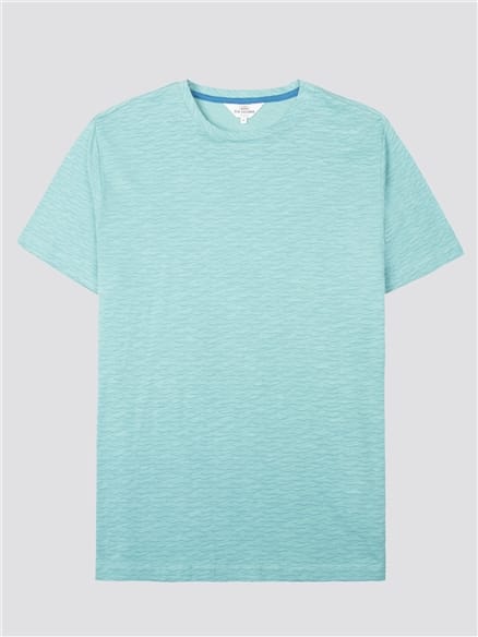 Blue Geo Wave Print T-Shirt