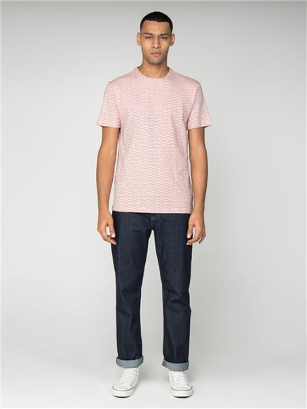 Pink Geo Wave Print T-Shirt