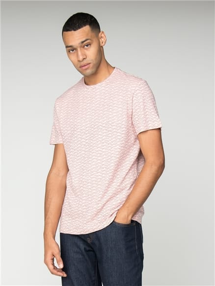 Pink Geo Wave Print T-Shirt